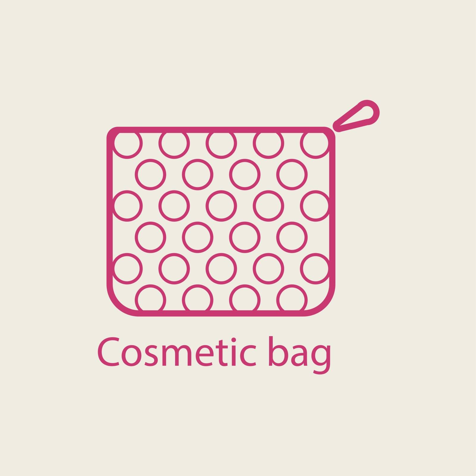 Cosmetic bag thin line icon. by Elena_Garder