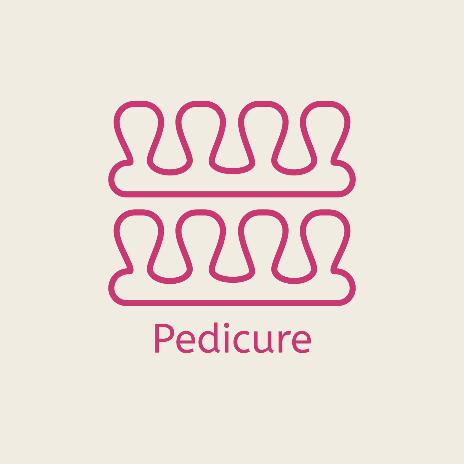 Manicure and pedicure fingers and toes separators thin line icon. Isolated vector illustration. by Elena_Garder