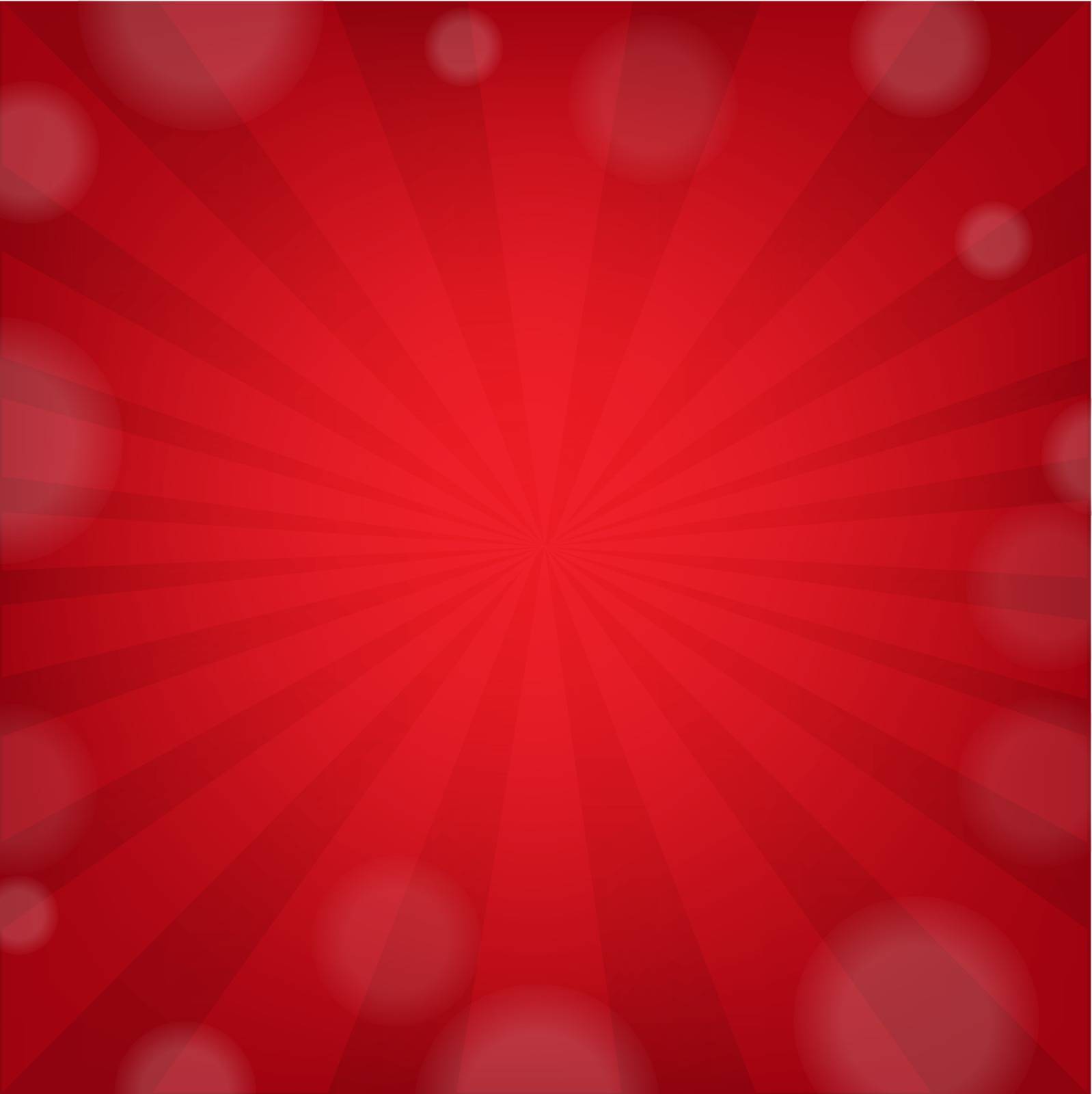 Red Sunburst, With Gradient Mesh, Vector Illustration