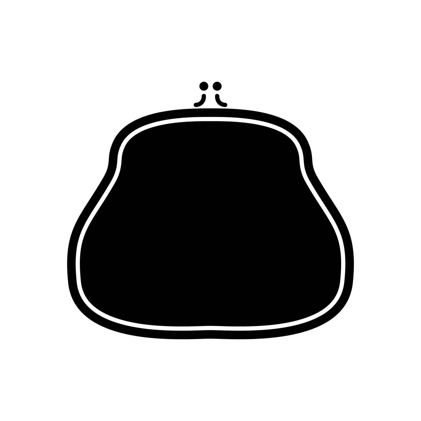 Purse black color icon . by serhii435