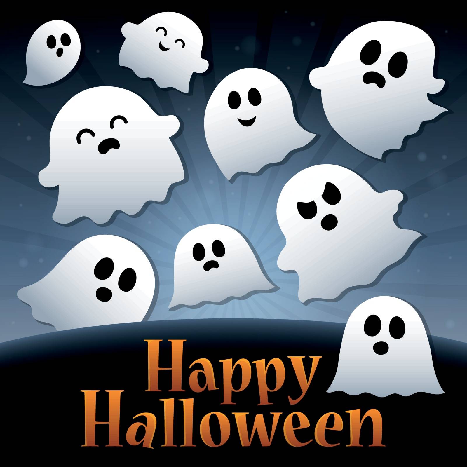 Happy Halloween sign thematic image 3 - eps10 vector illustration.