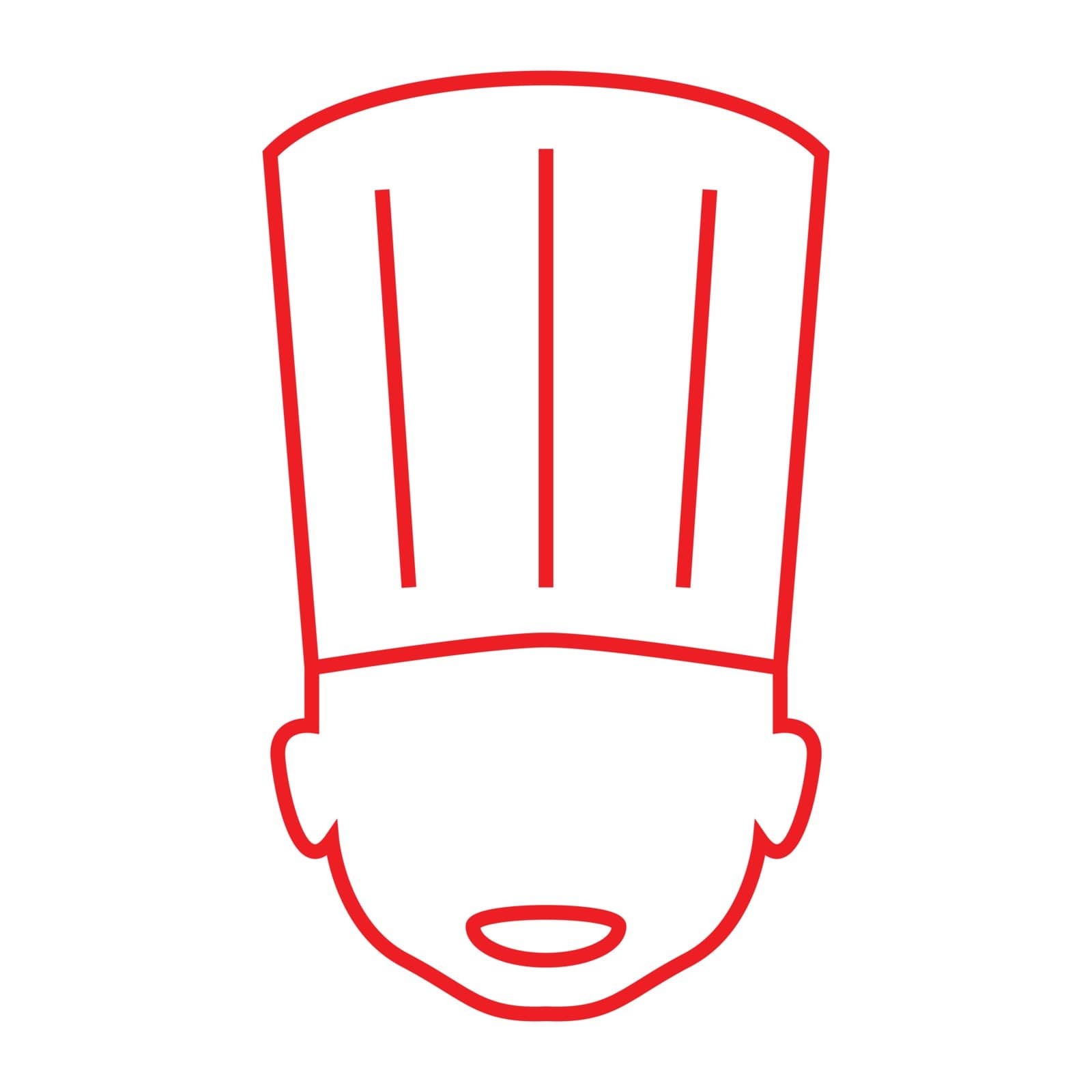 Thin line chef hat  icon by ang_bay