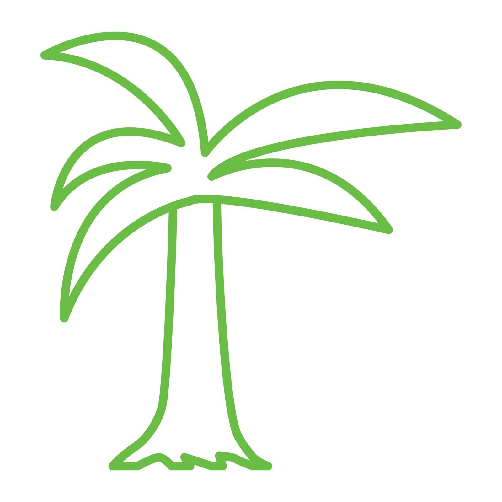 Simple thin line tree icon vector