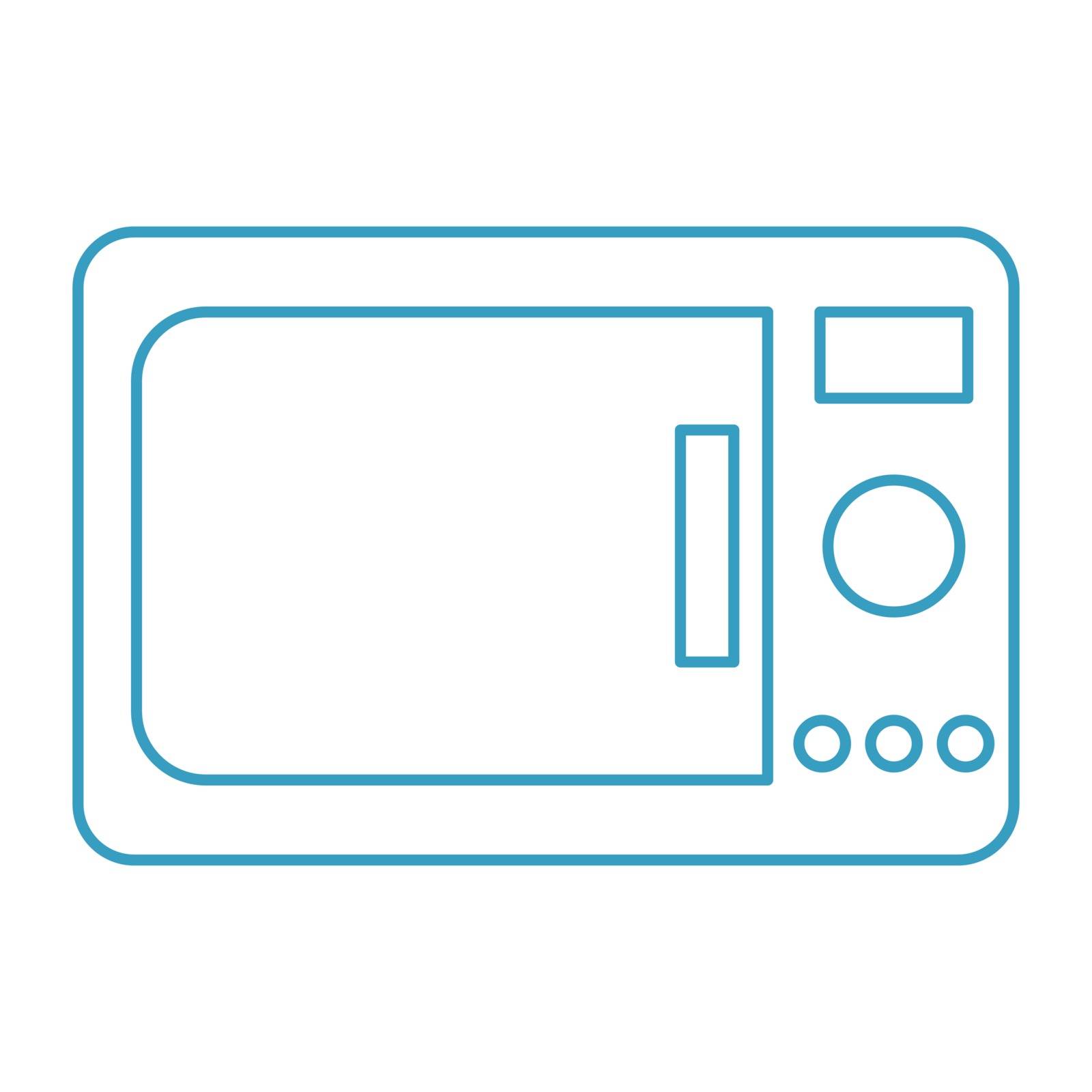 Thin line microwave icon by ang_bay