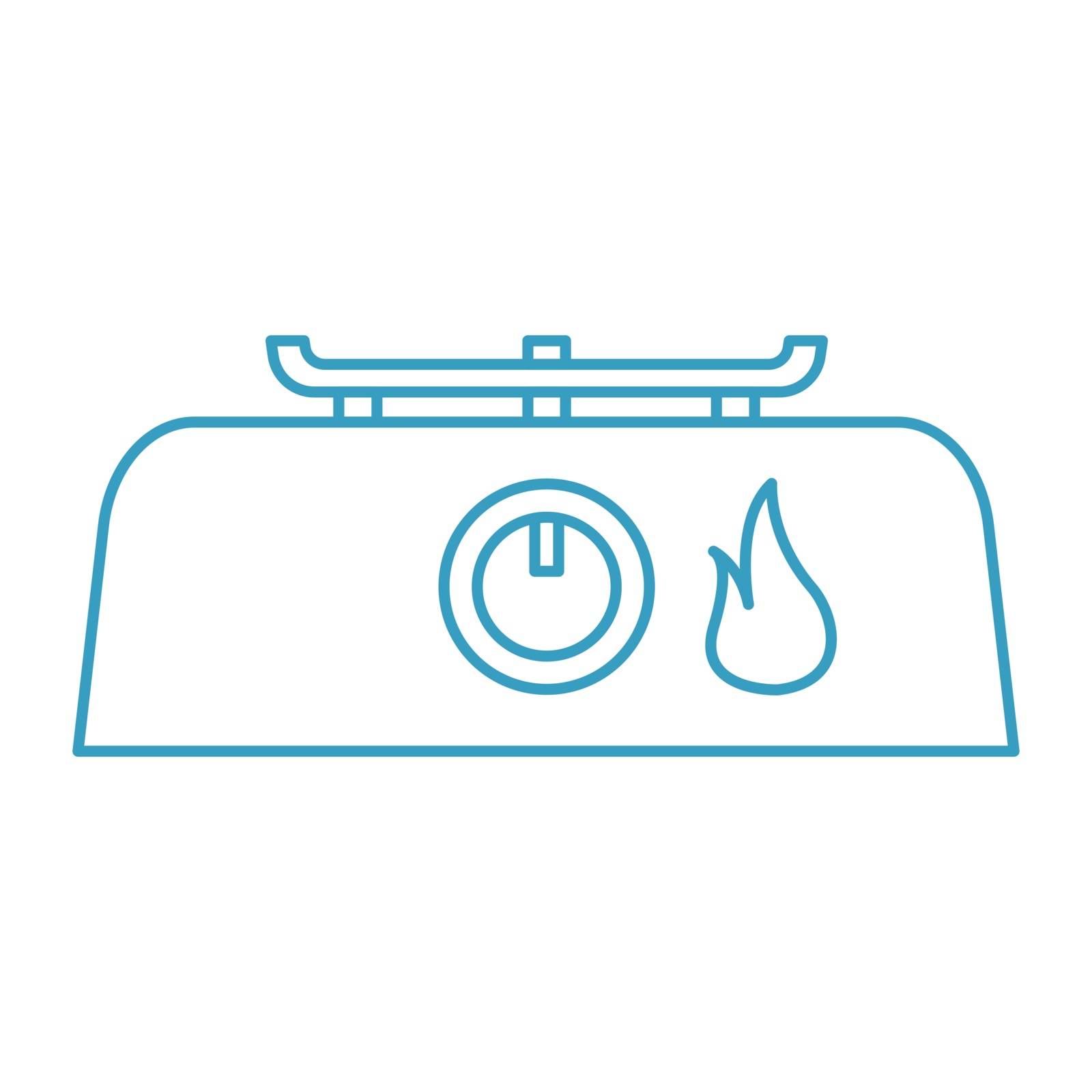 Simple thin line stove icon vector