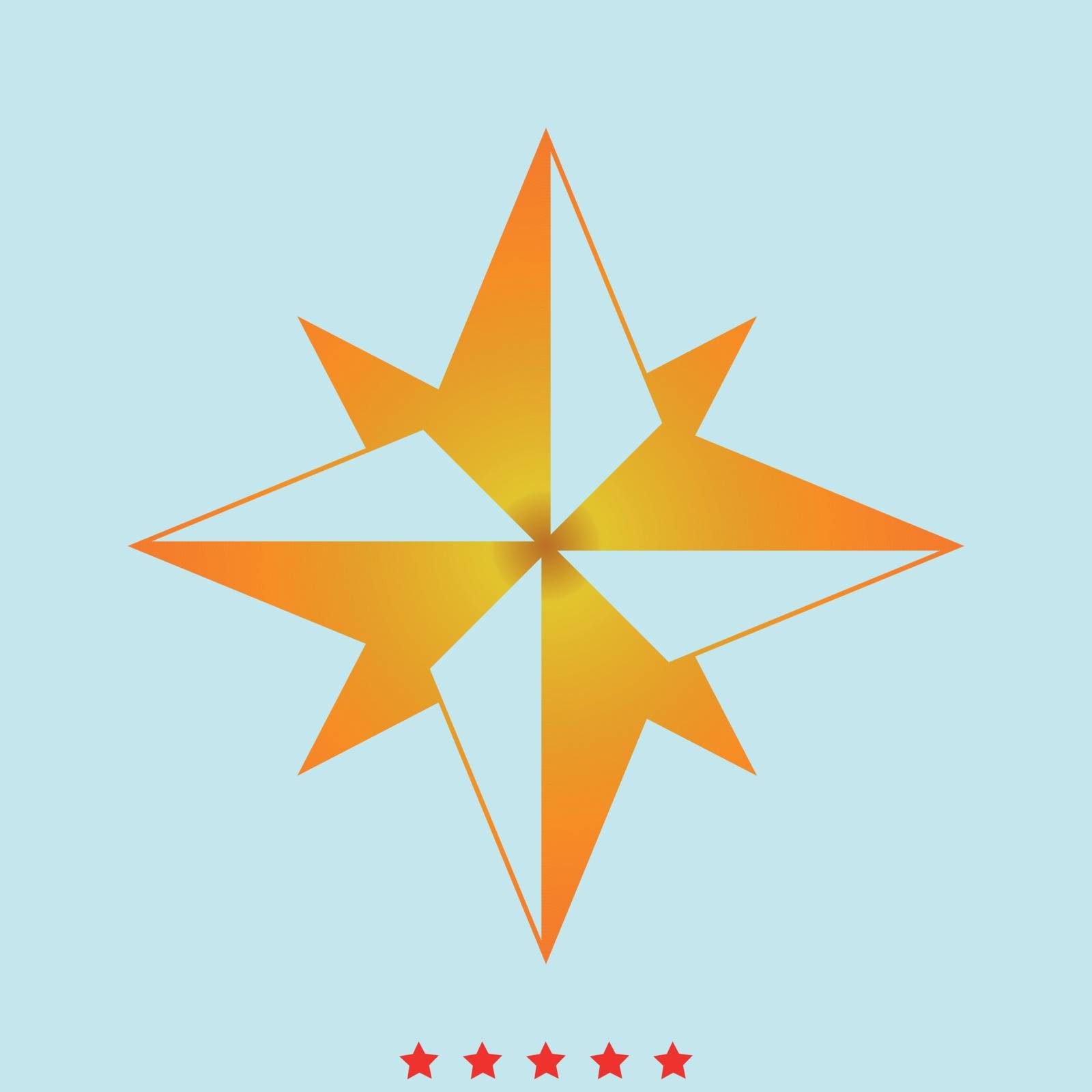 Wind rose it is icon . Simple style .