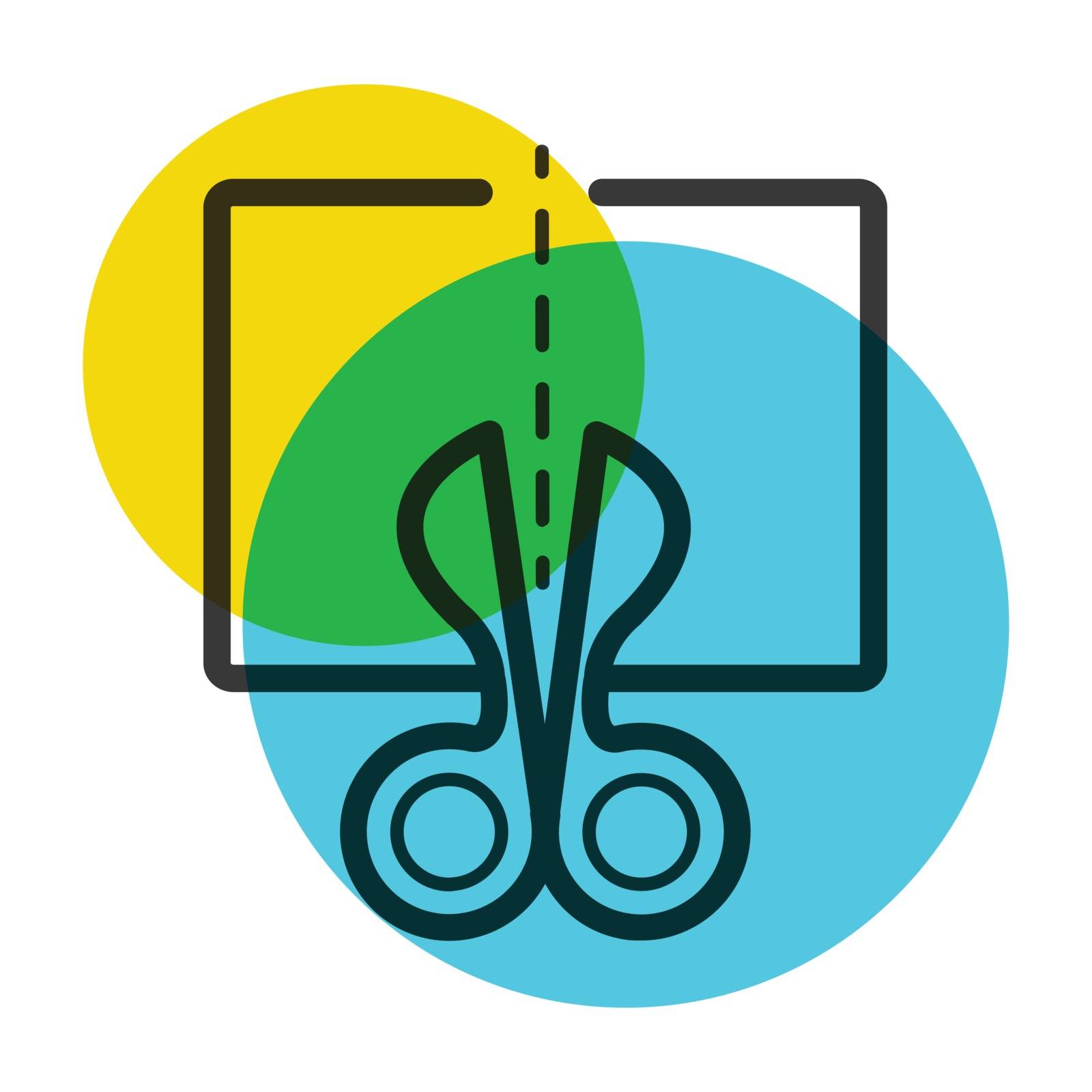 Scissors icon color mark by PAPAGraph
