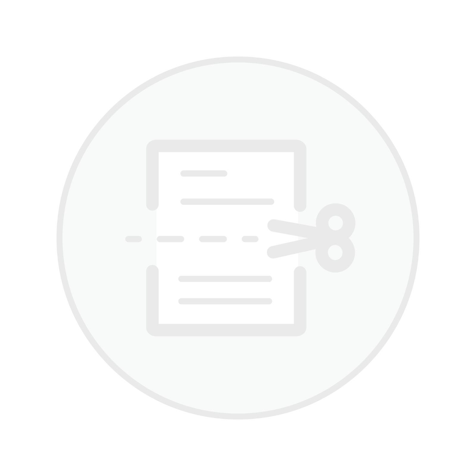 office paper and scissors  white button icon by PAPAGraph