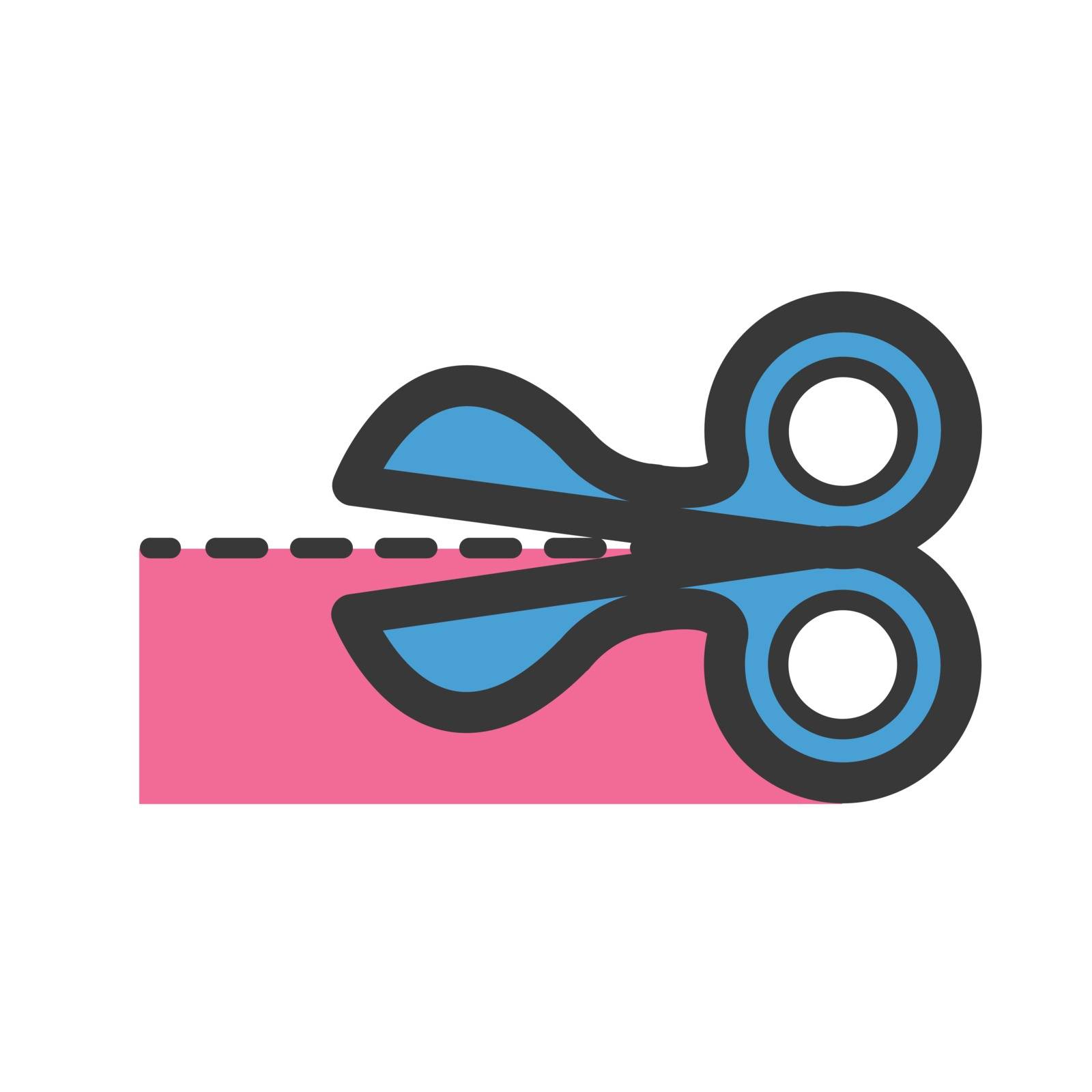 Scissors icon cartoon