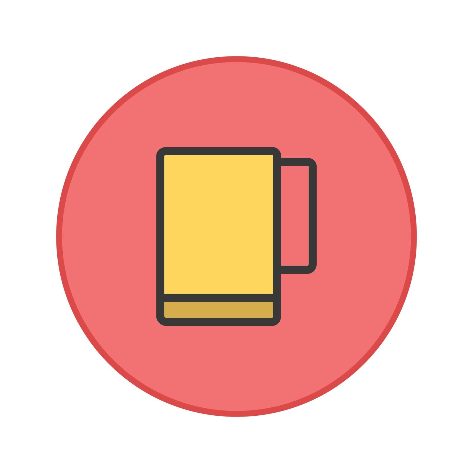 Beverage cup Icon red button