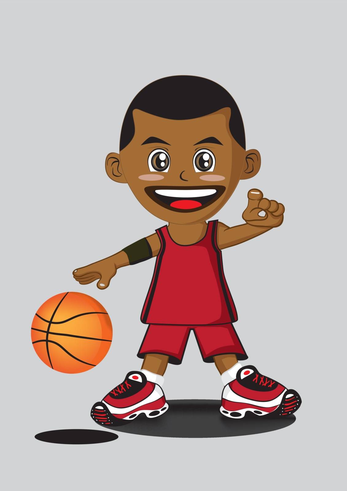 illustration of cartoon basketball player