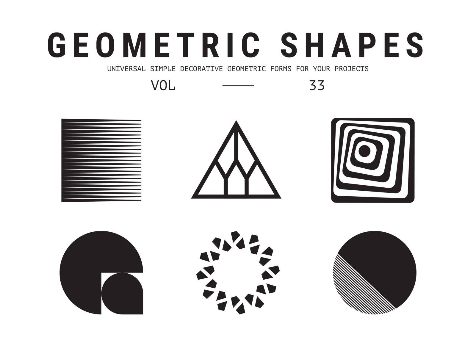 Universal geometric shapes set by Vanzyst