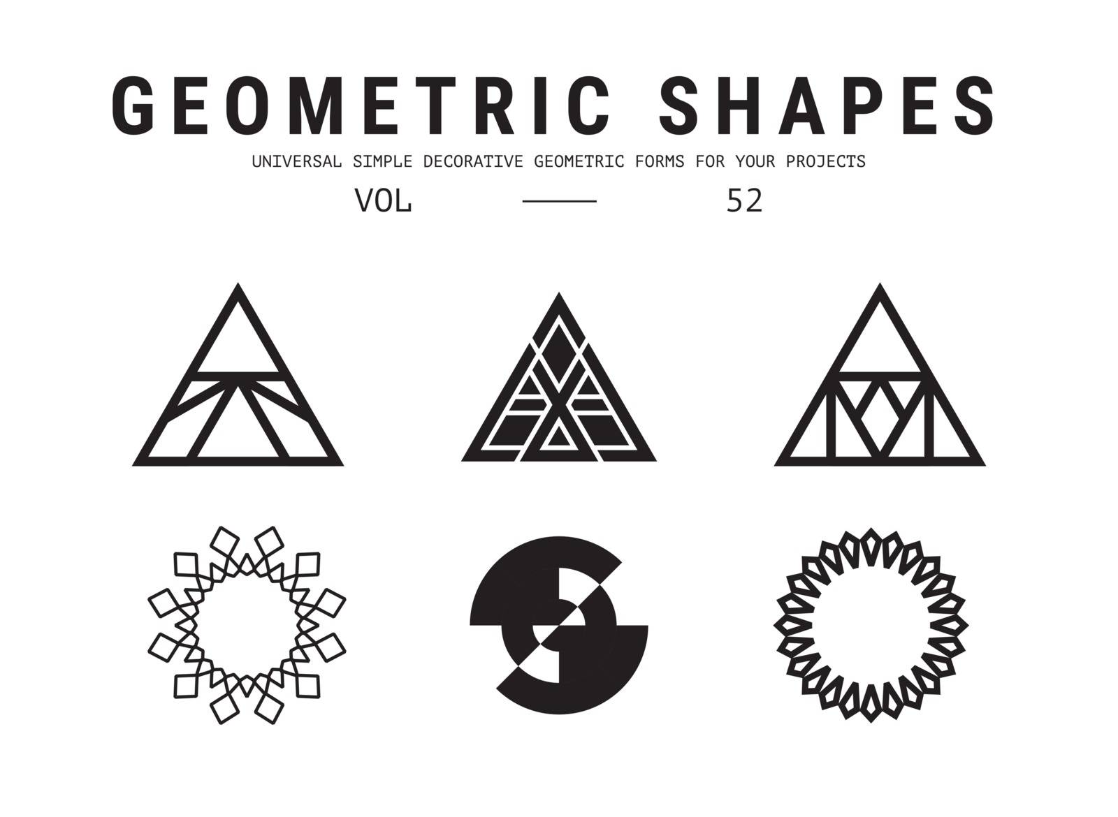 Universal geometric shapes set by Vanzyst