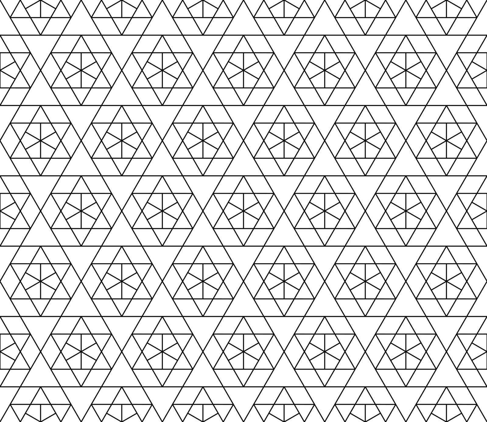 Vector seamless geometric pattern with editable weight of stroke by Softulka