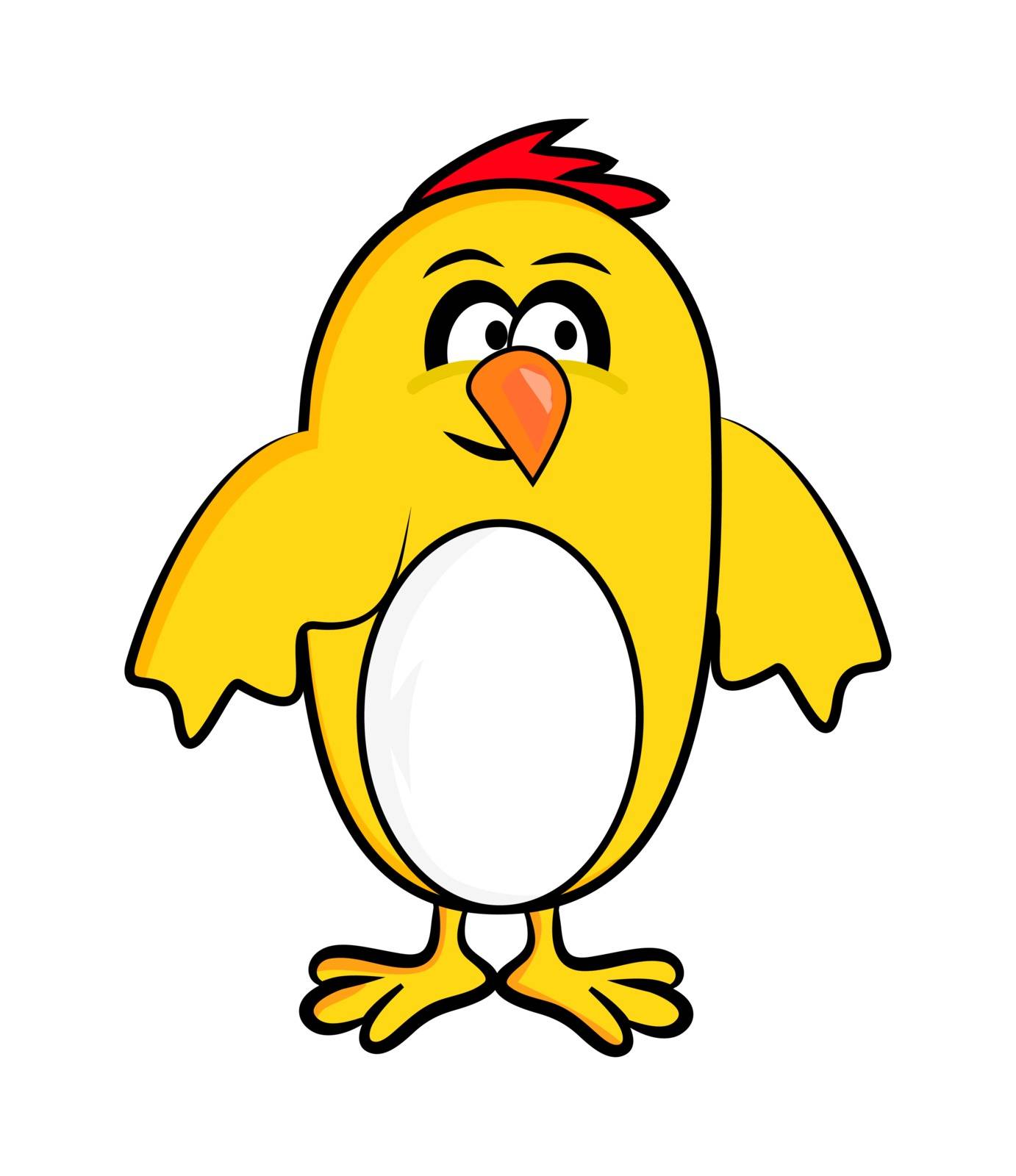 cartoon easter chicken  vector symbol icon design.  by wektorygrafika
