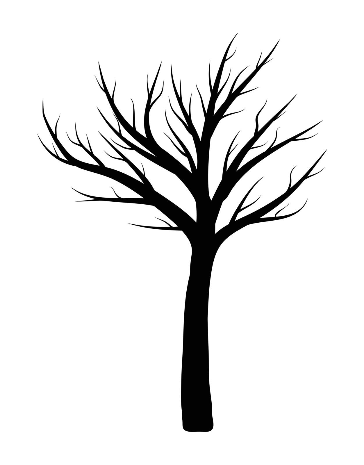 bare tree vector symbol icon design. Beautiful illustration isolated on white background
