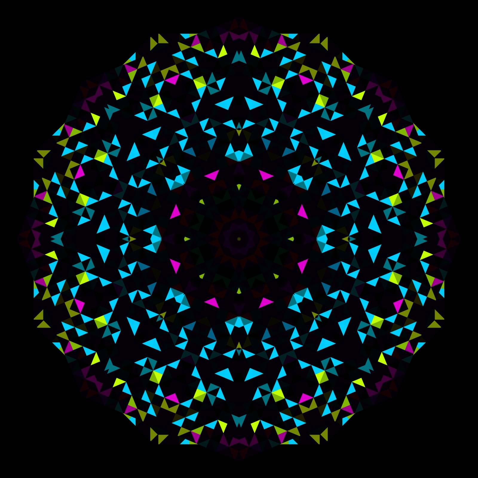Abstract Geometric Bright Kaleidoscope Pattern by ESSL