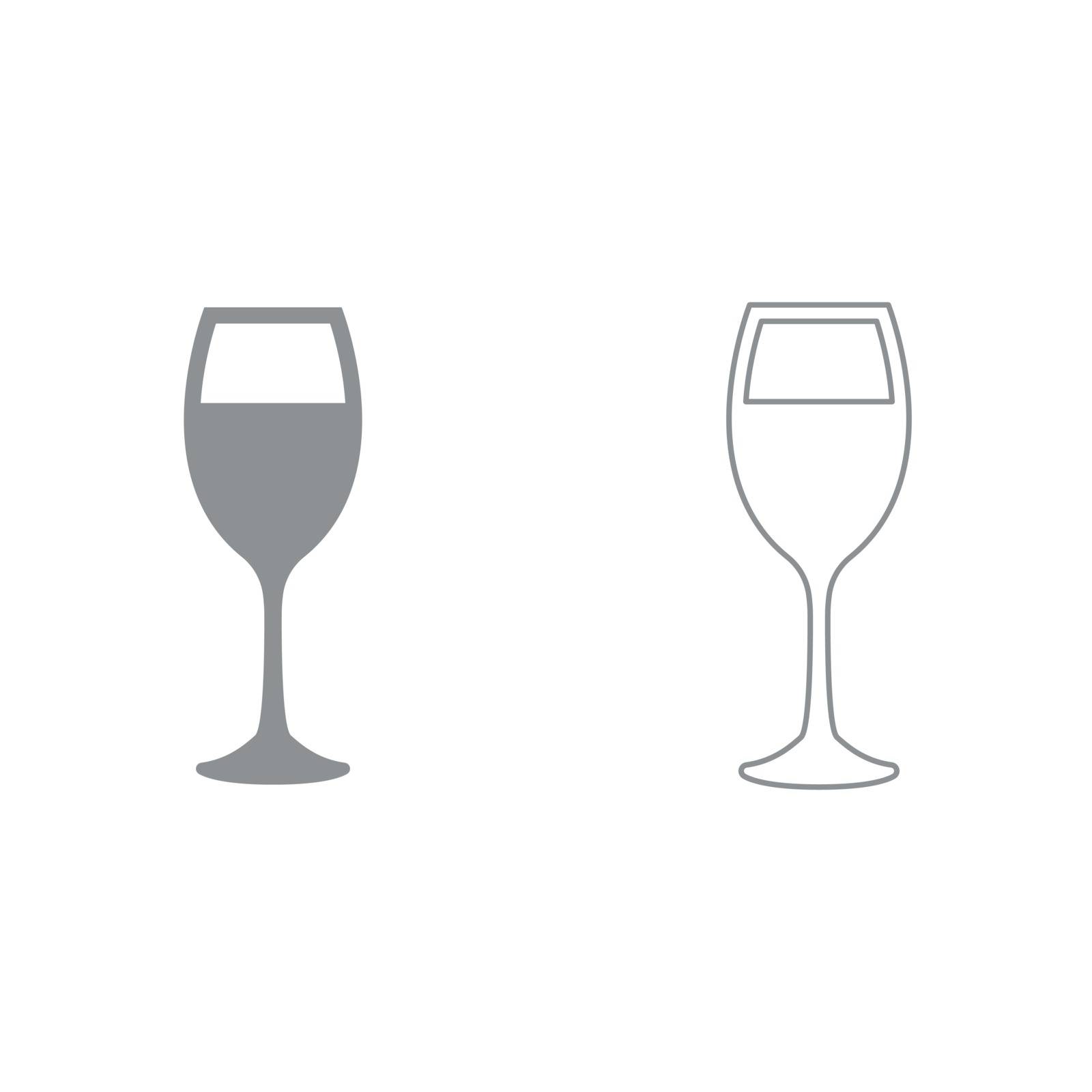 Glass of wine it is black icon . by serhii435