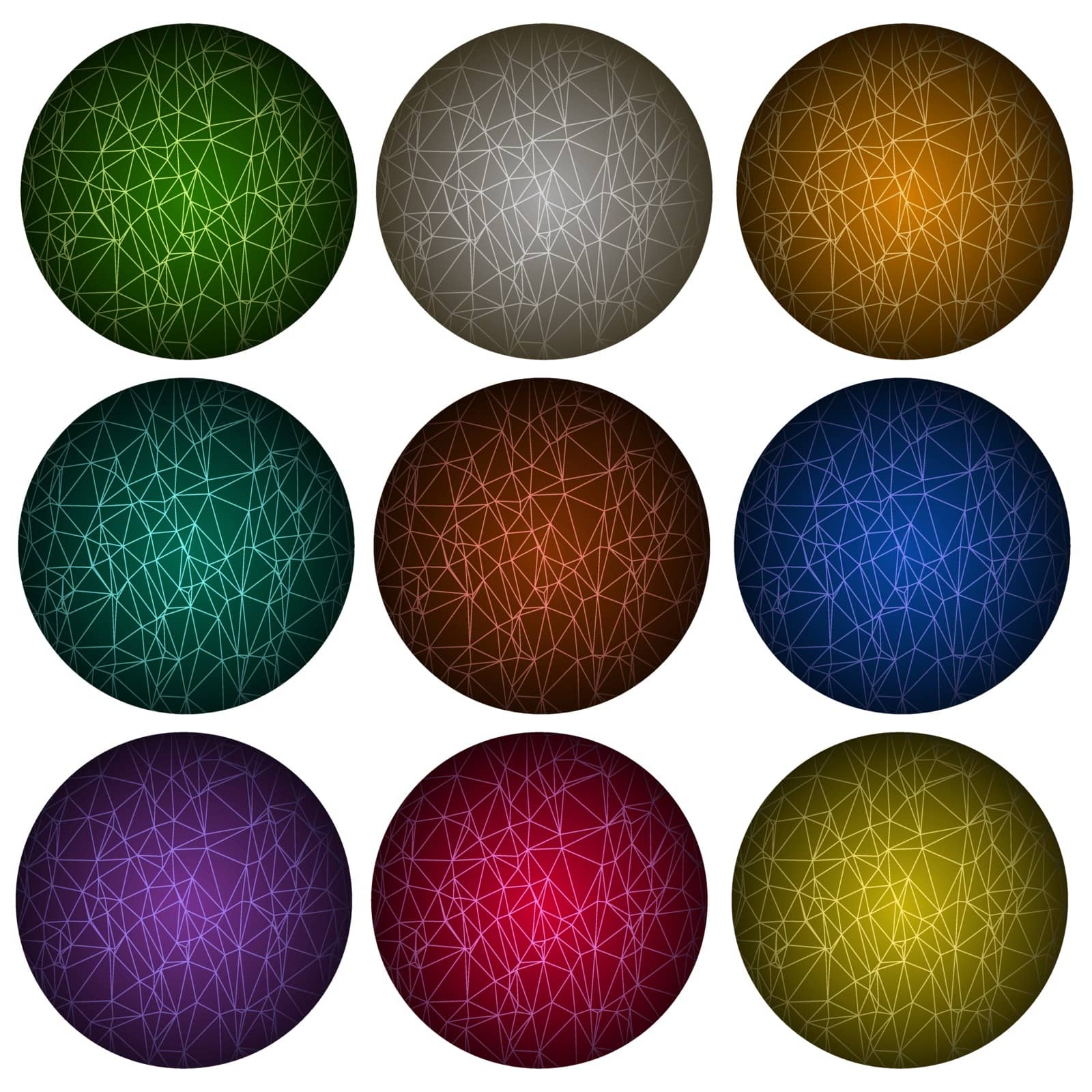 Set of Colorful Spheres by valeo5