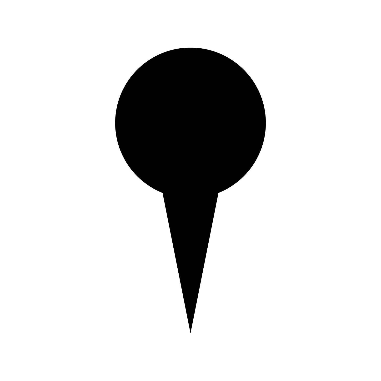 Location indicator or pin black icon . by serhii435