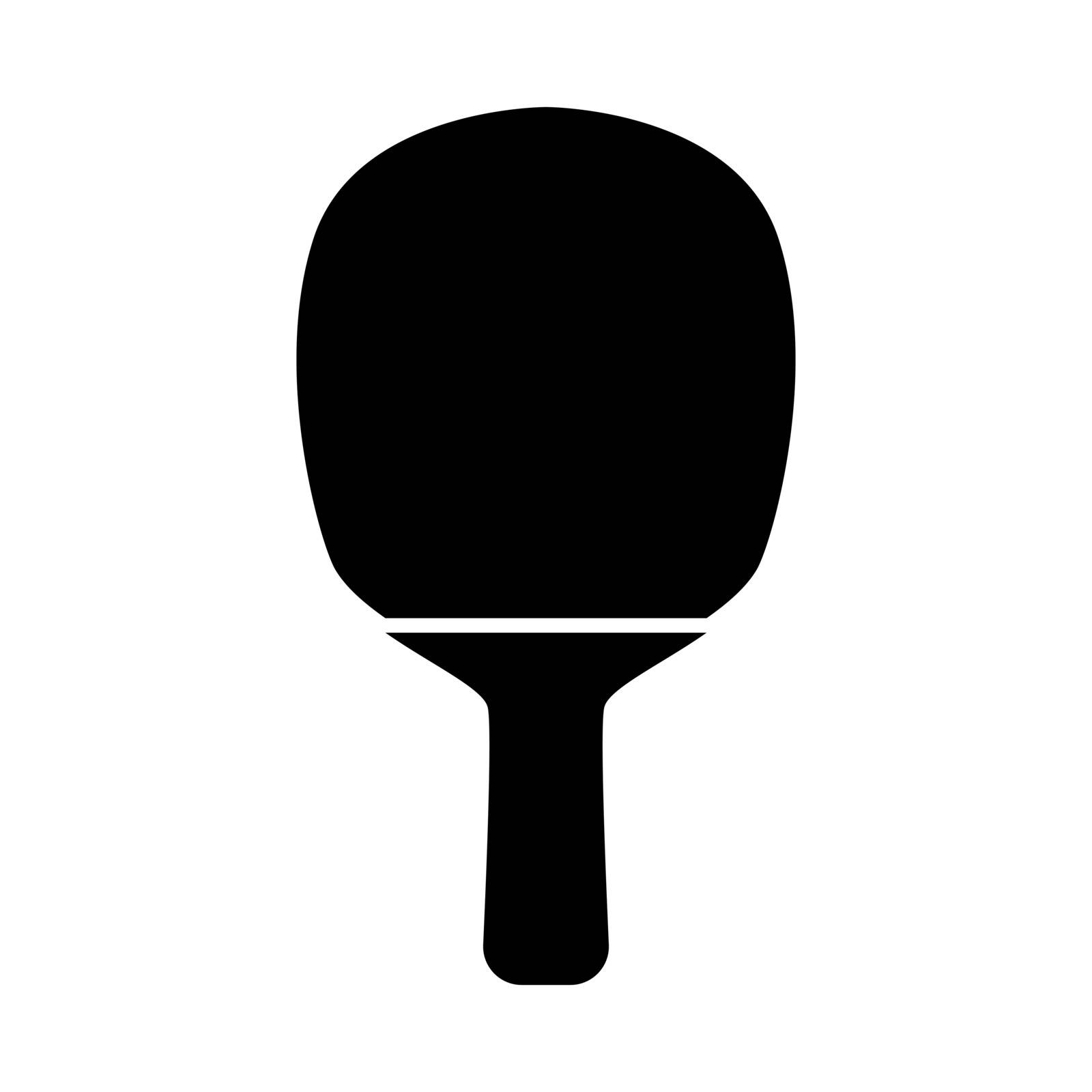 Rocket of a table tennis black icon . by serhii435