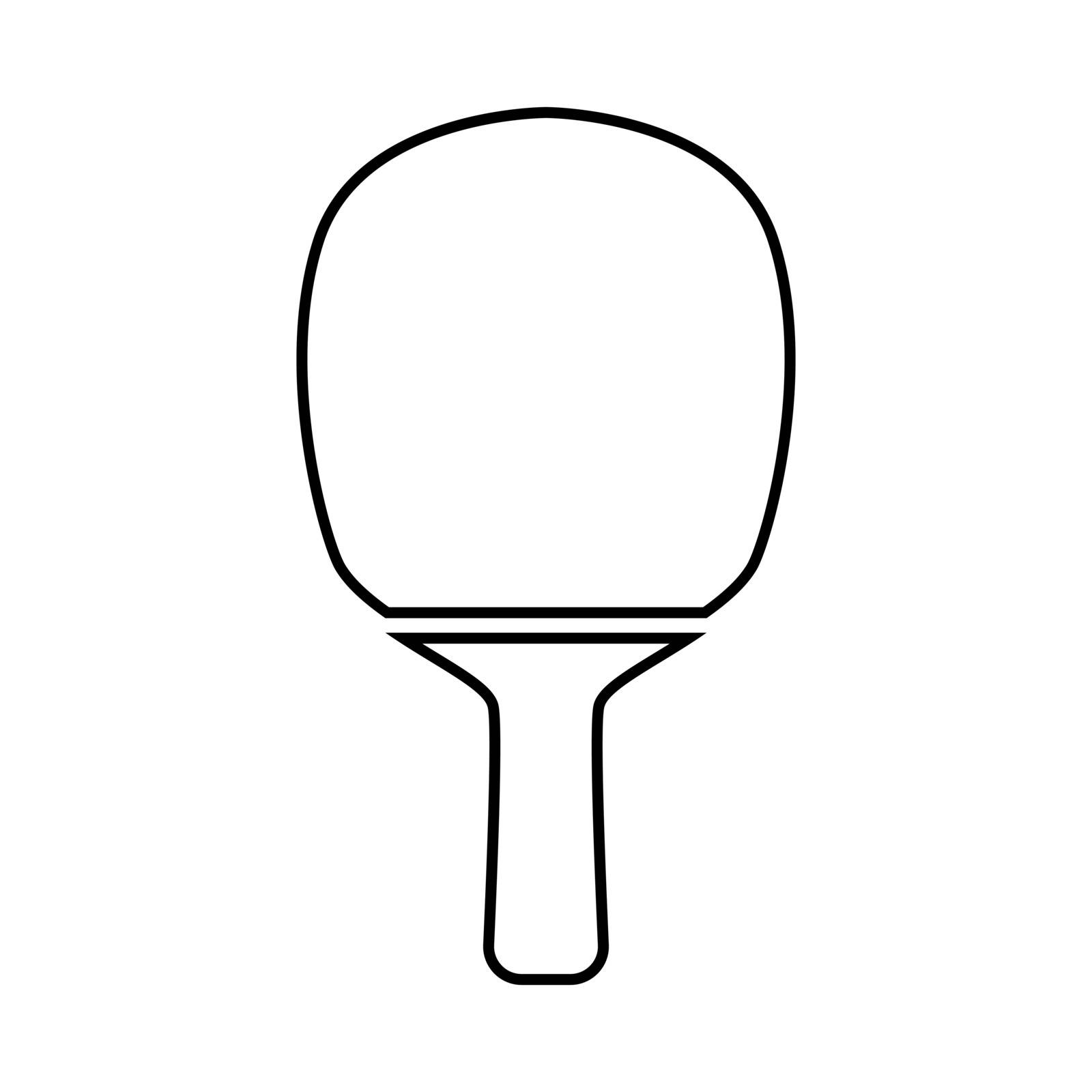 Rocket of a table tennis it is black icon . by serhii435