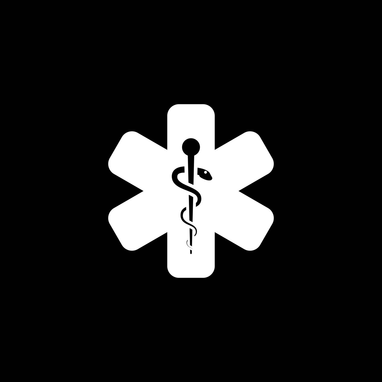 Star of Life Icon. Flat Design. by WaD
