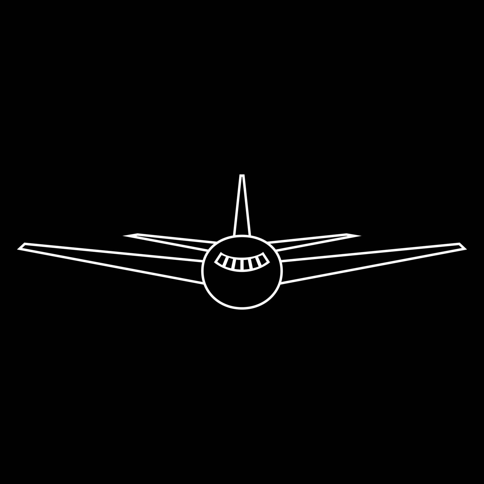 Airplane the white path icon . by serhii435