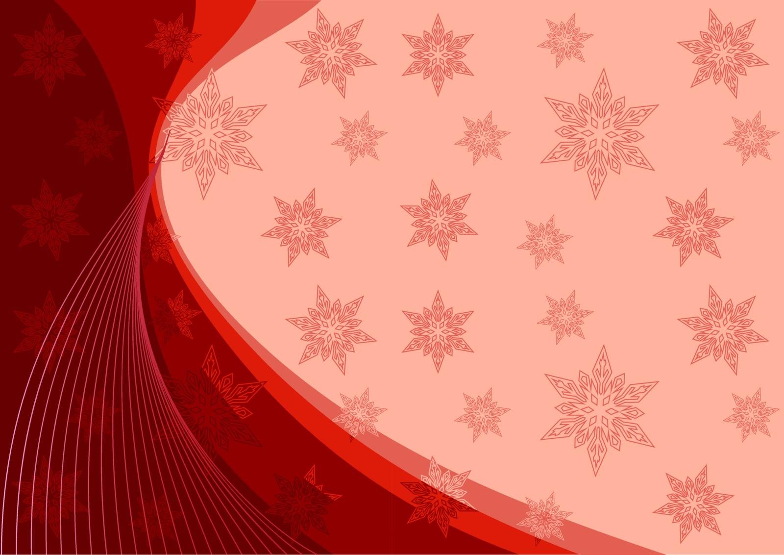 Greeting card for Christmas and New Year with snowflakes and place for text