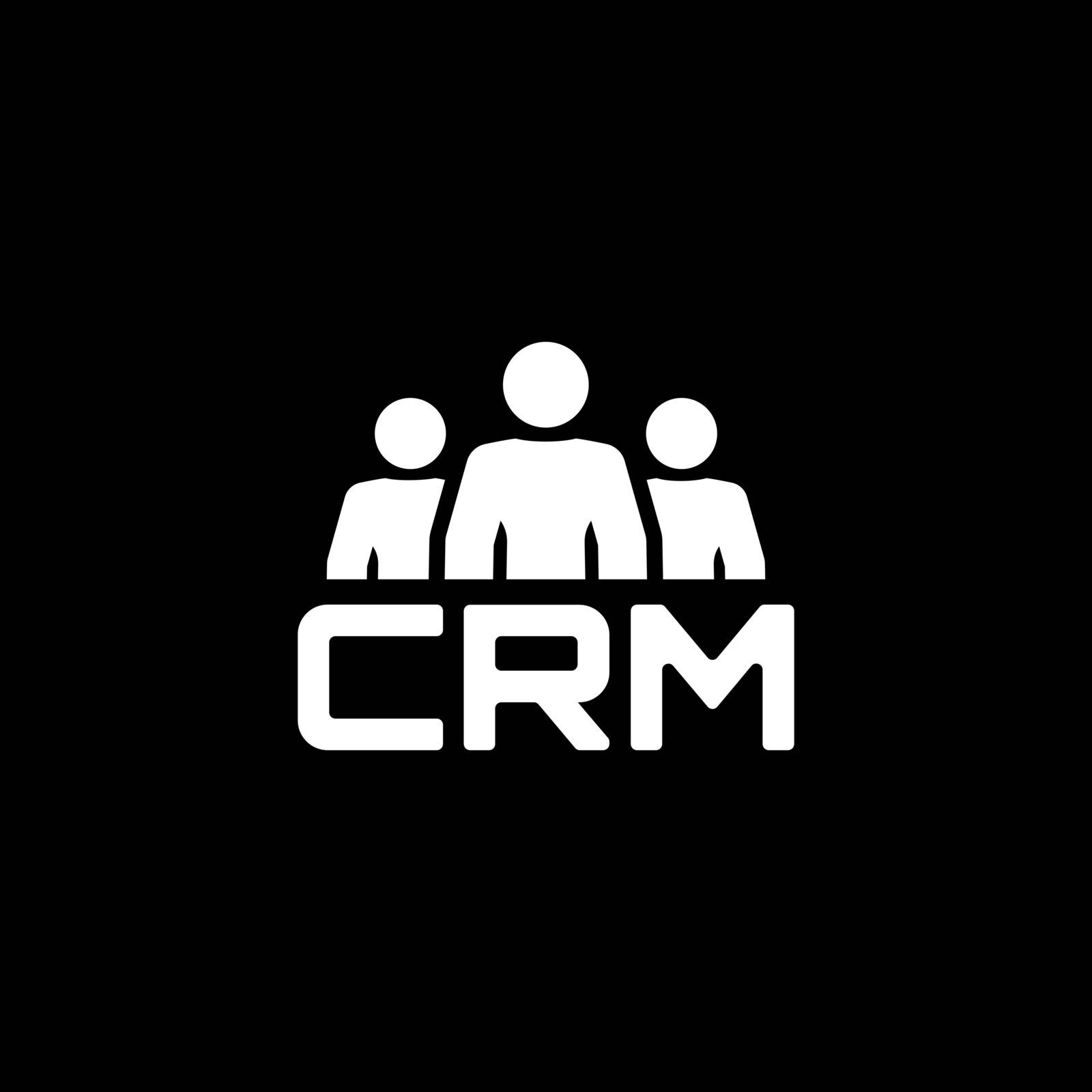CRM System Icon. Business and Finance. Isolated Illustration