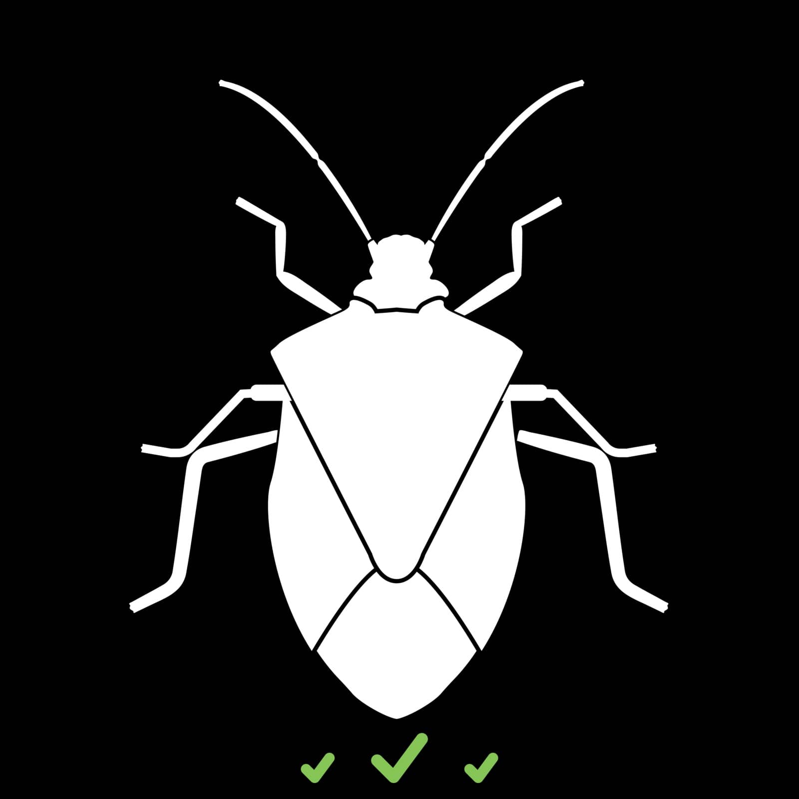Bug it is white icon . Flat style
