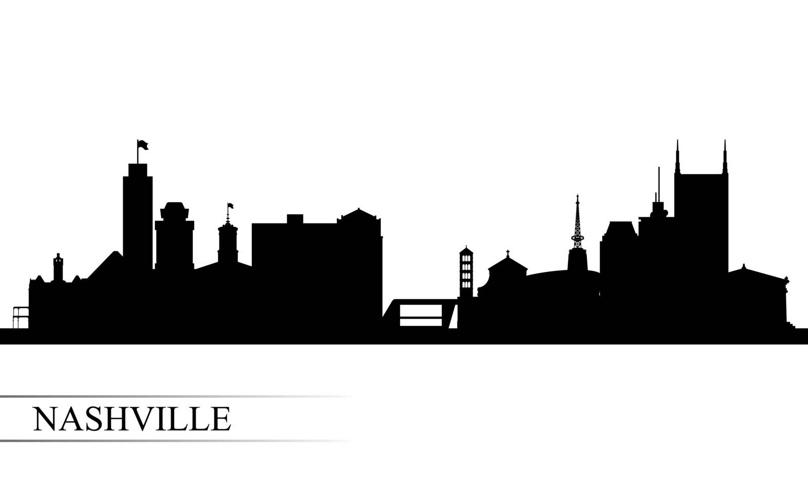 Nashville city skyline silhouette background by Ray_of_Light