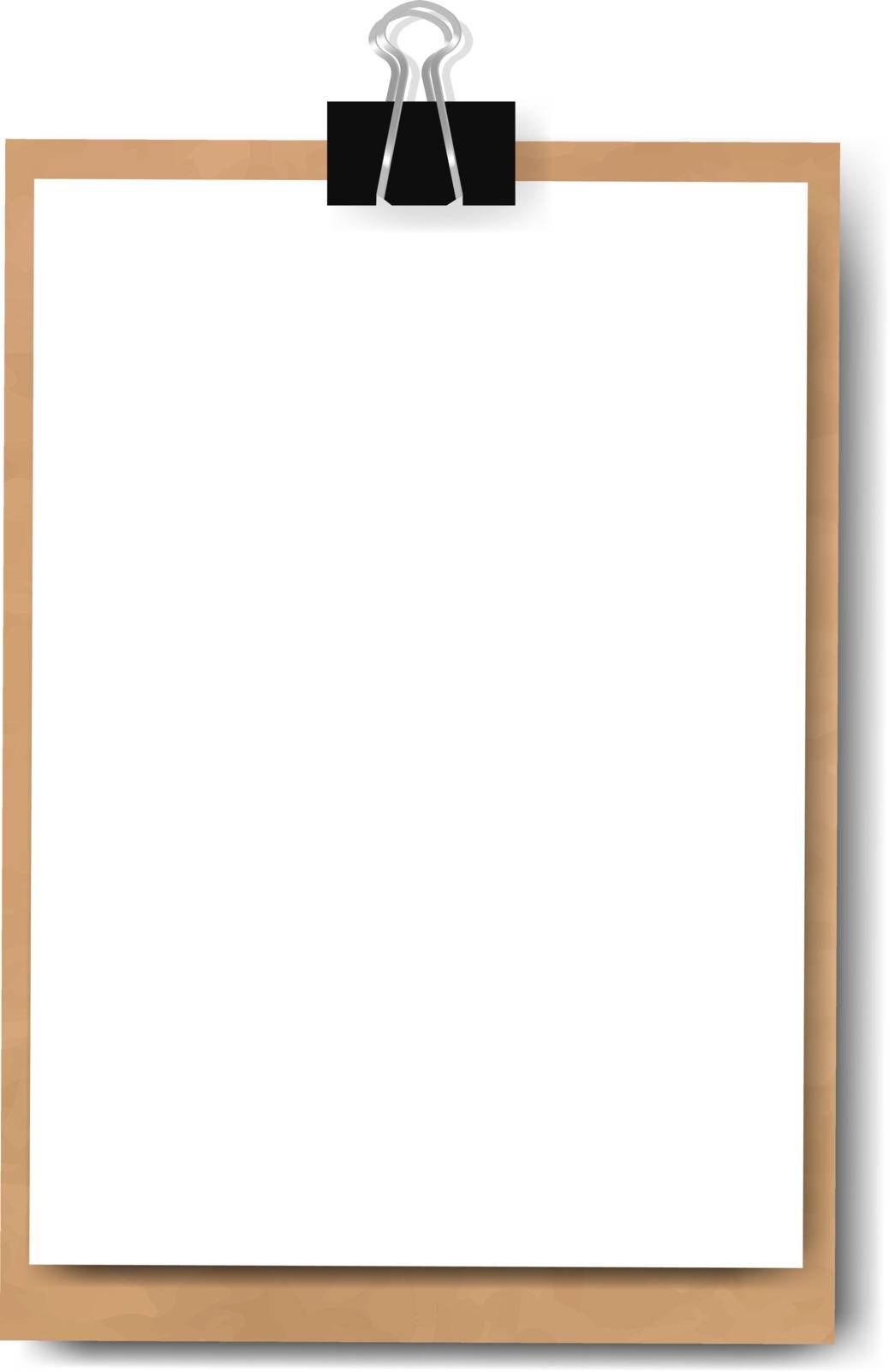 Realistic Clipboard Isolated With Gradient Mesh, Vector Illustration