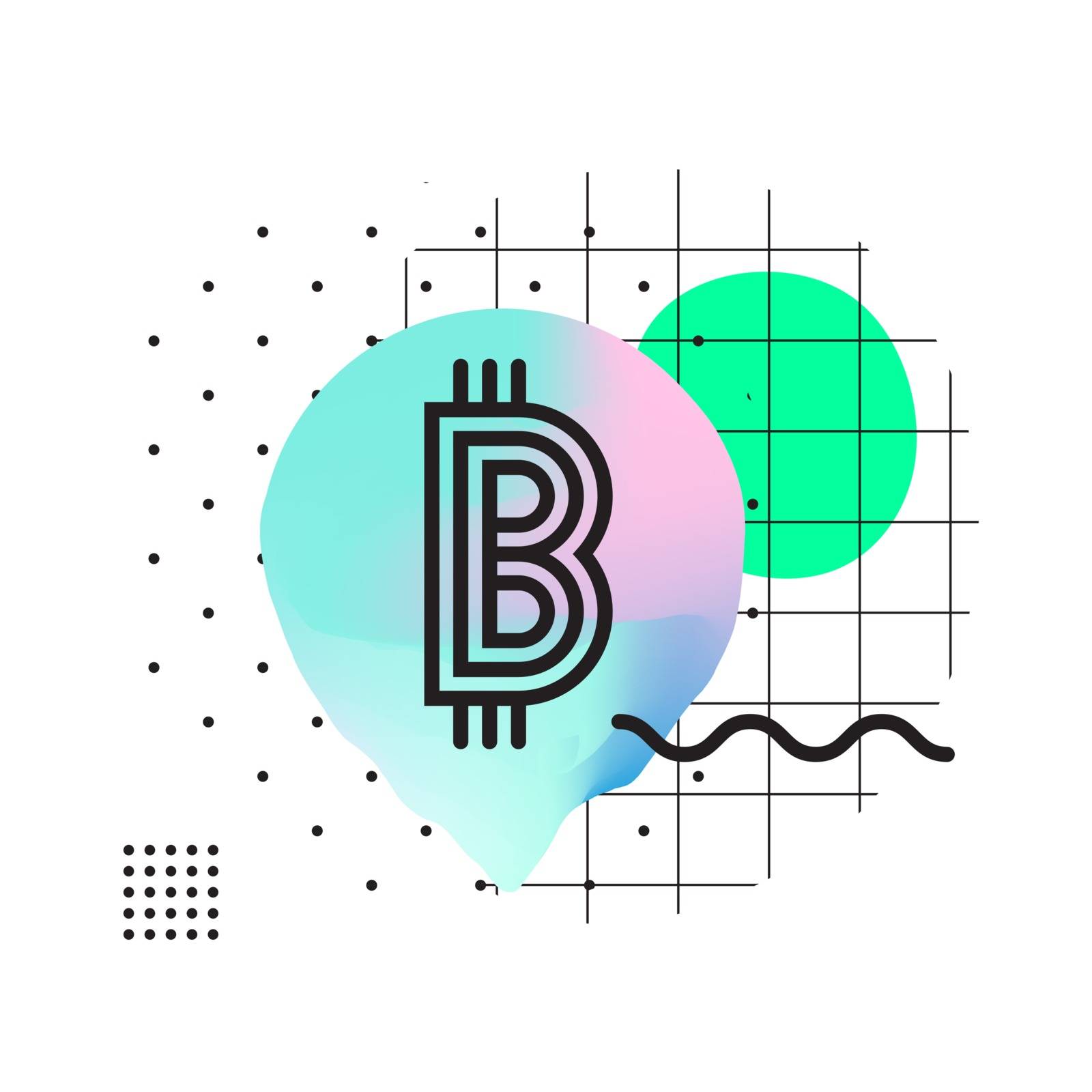 Typography horizontal banner for Blockchain by Vanzyst
