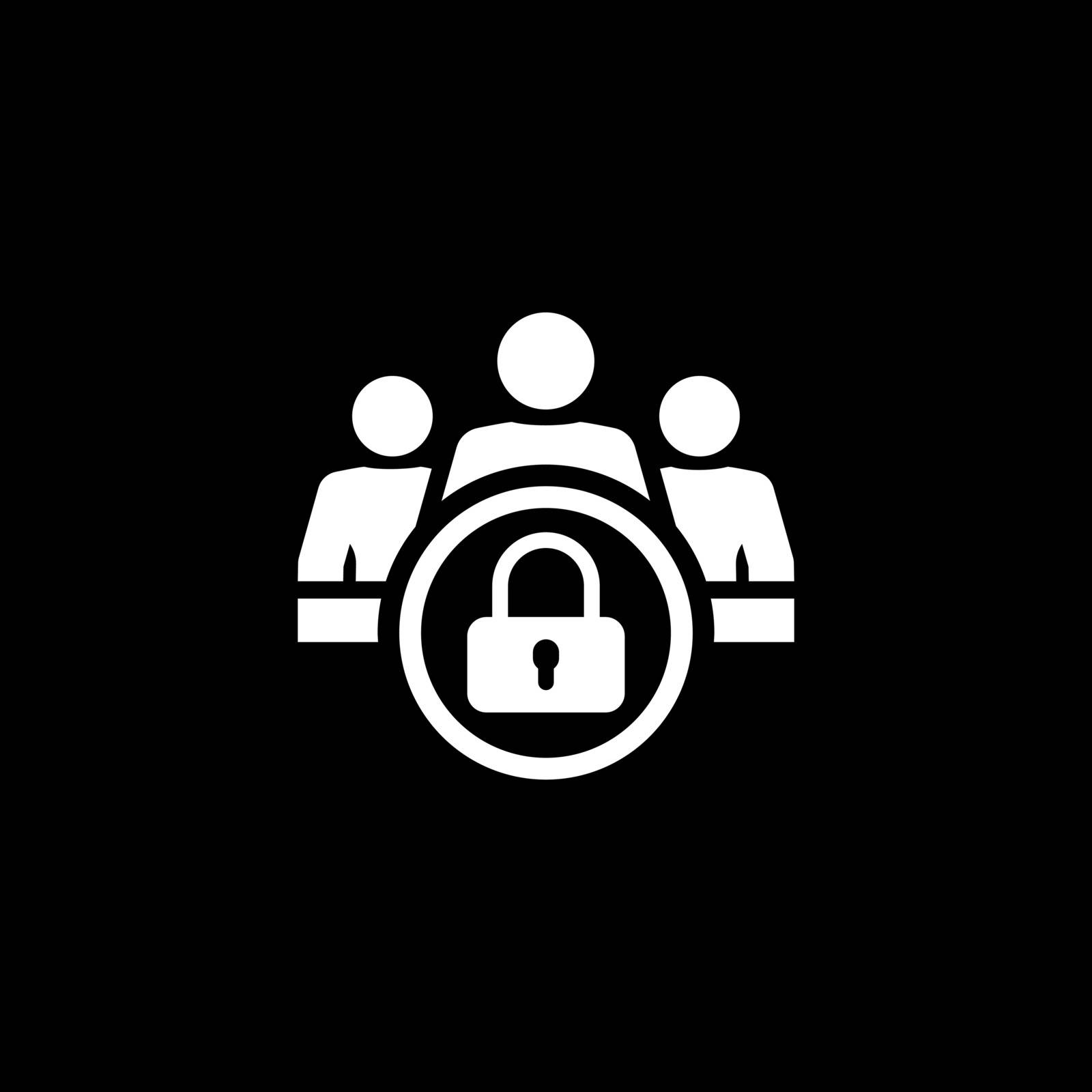 Personal Data Protection Icon. Flat Design. Business Concept Isolated Illustration.