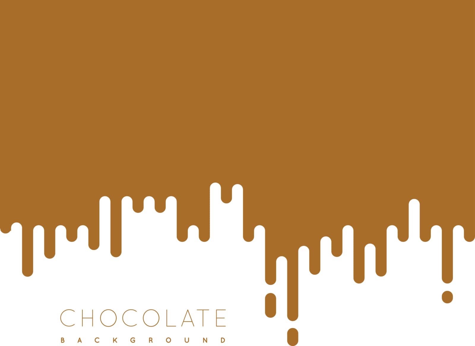 Chocolate irregular rounded lines background. Vector illustraion