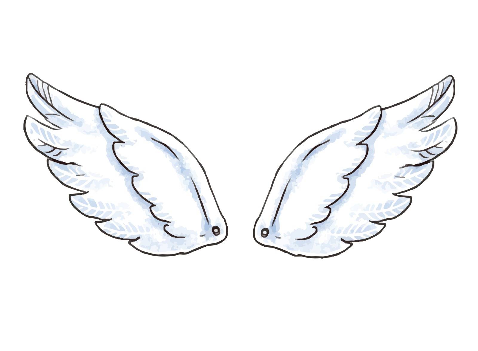 Cute cartoon wings. Vector illustration with white angel or bird wing icon  isolated. Stock Image | VectorGrove - Royalty Free Vector Images with  commercial license