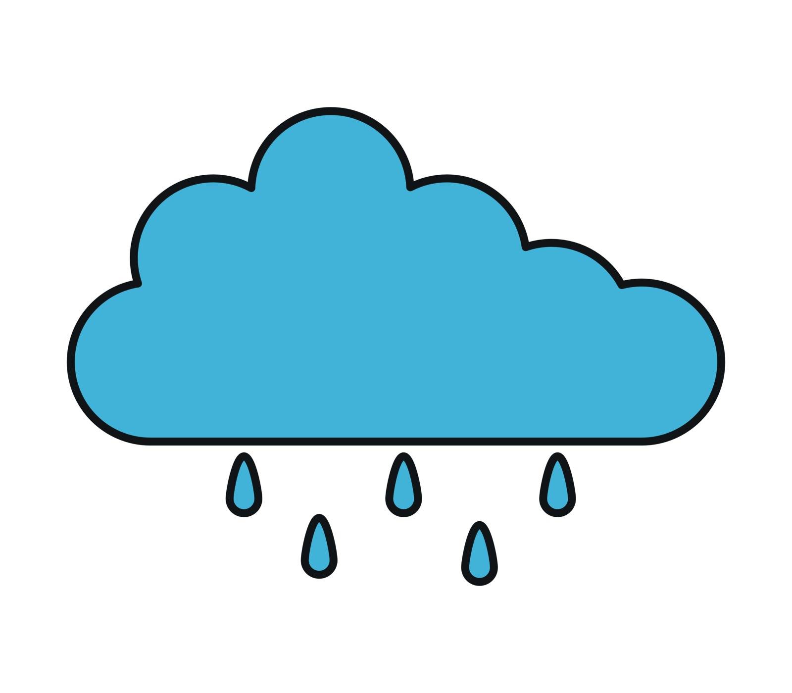cloud icon with rain by Mark1987