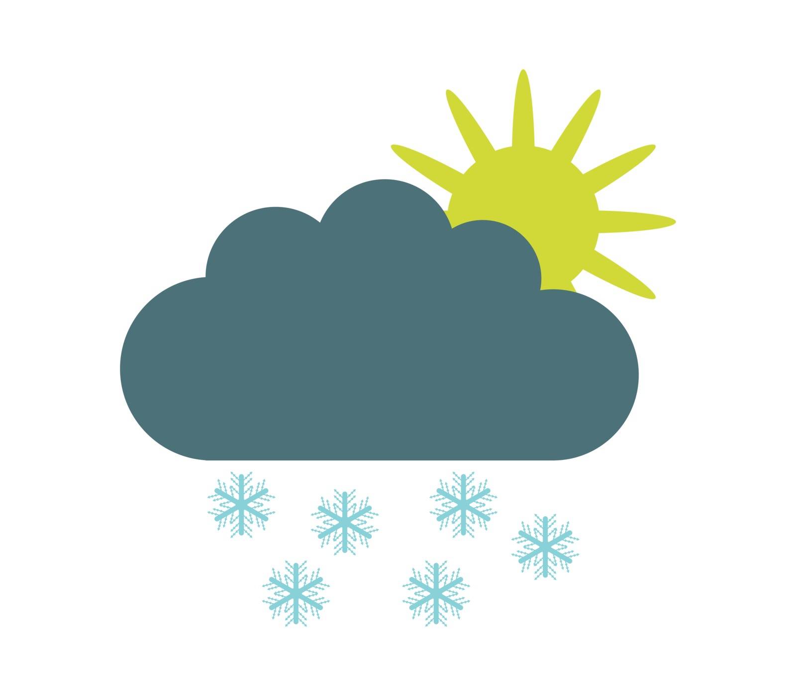 cloud icon with snow