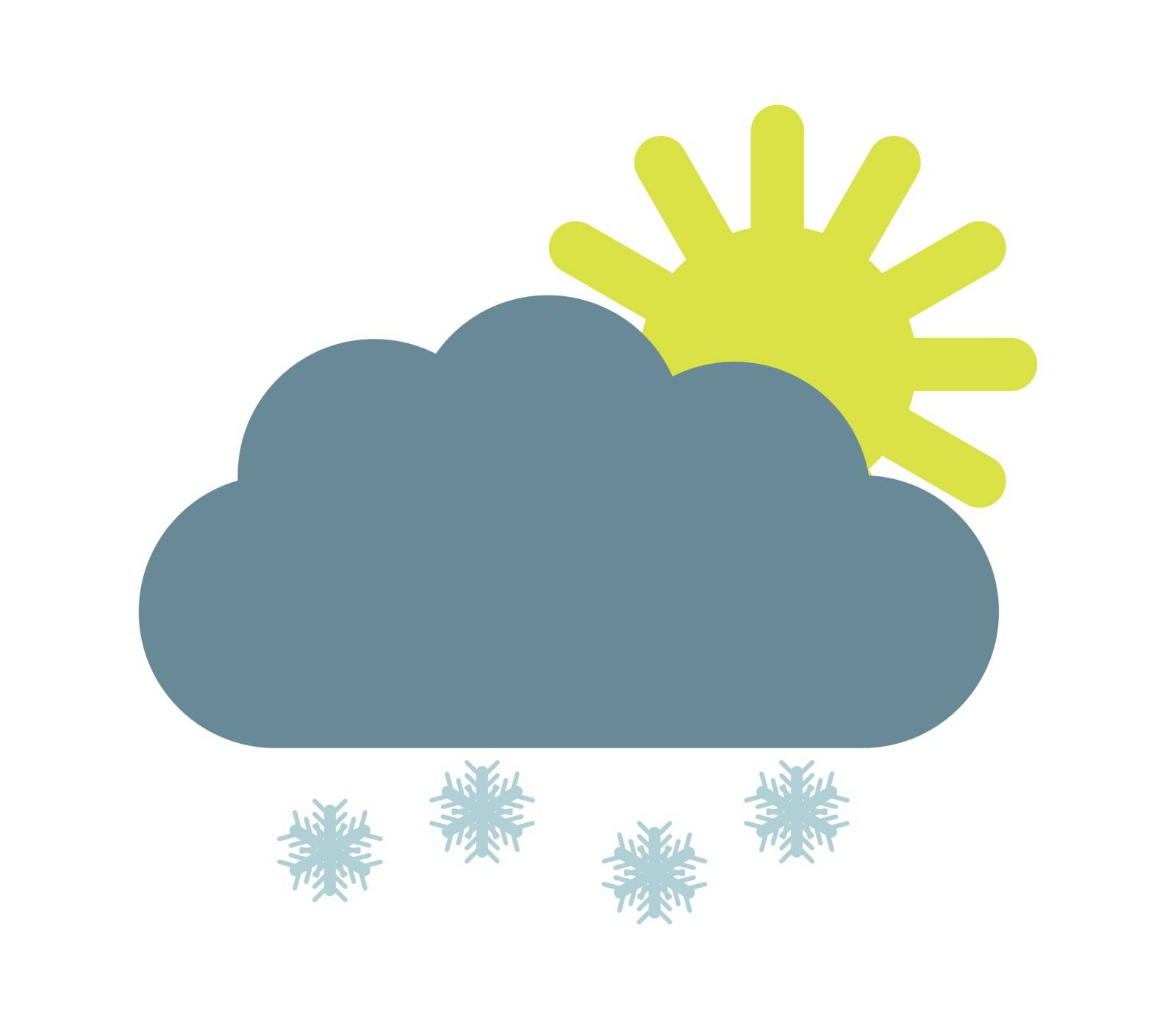 cloud icon with snow