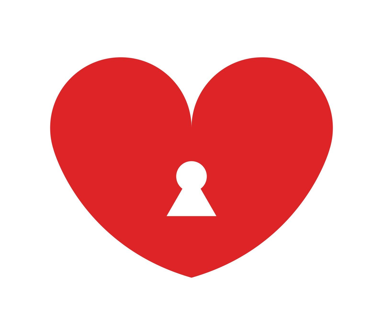 heart icon with padlock by Mark1987