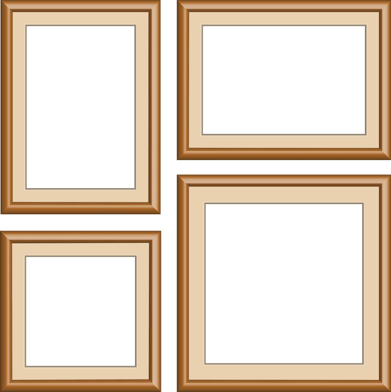 square wood frame vector for decoration and collection picture, image, gallery and photo
