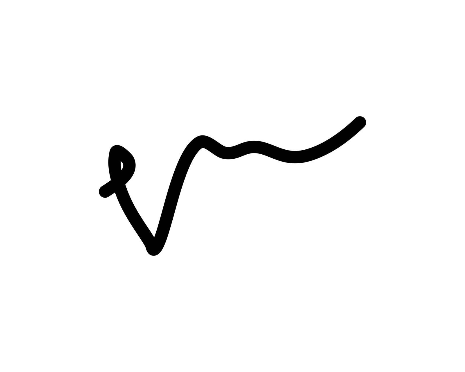 v letter signature logo by meisuseno