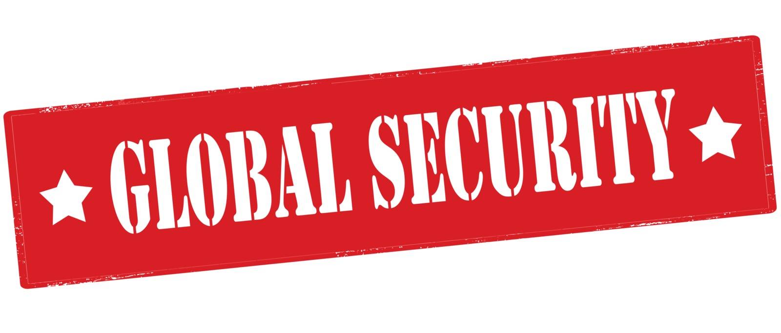 Rubber stamp with text global security inside, vector illustration