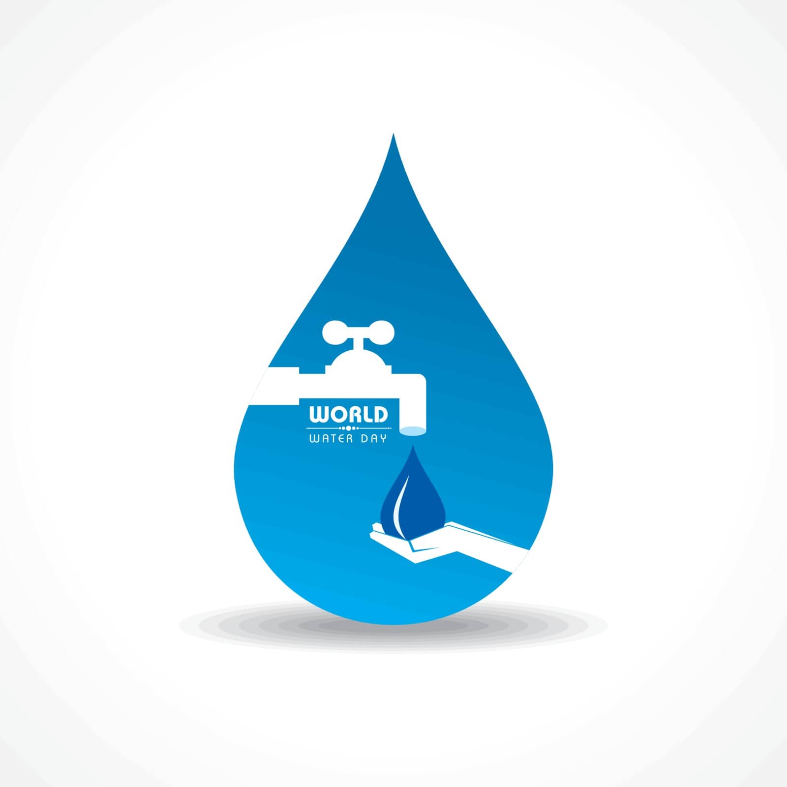 Save Nature Concept - World Water Day by graphicsdunia4you