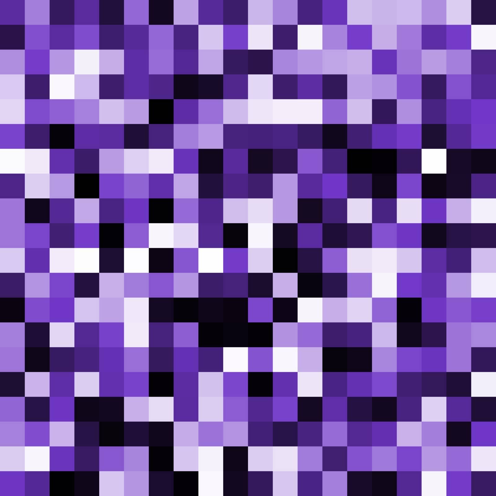 Abstract violet pixel background mosaic made of small squares. Seamless vector illustration.