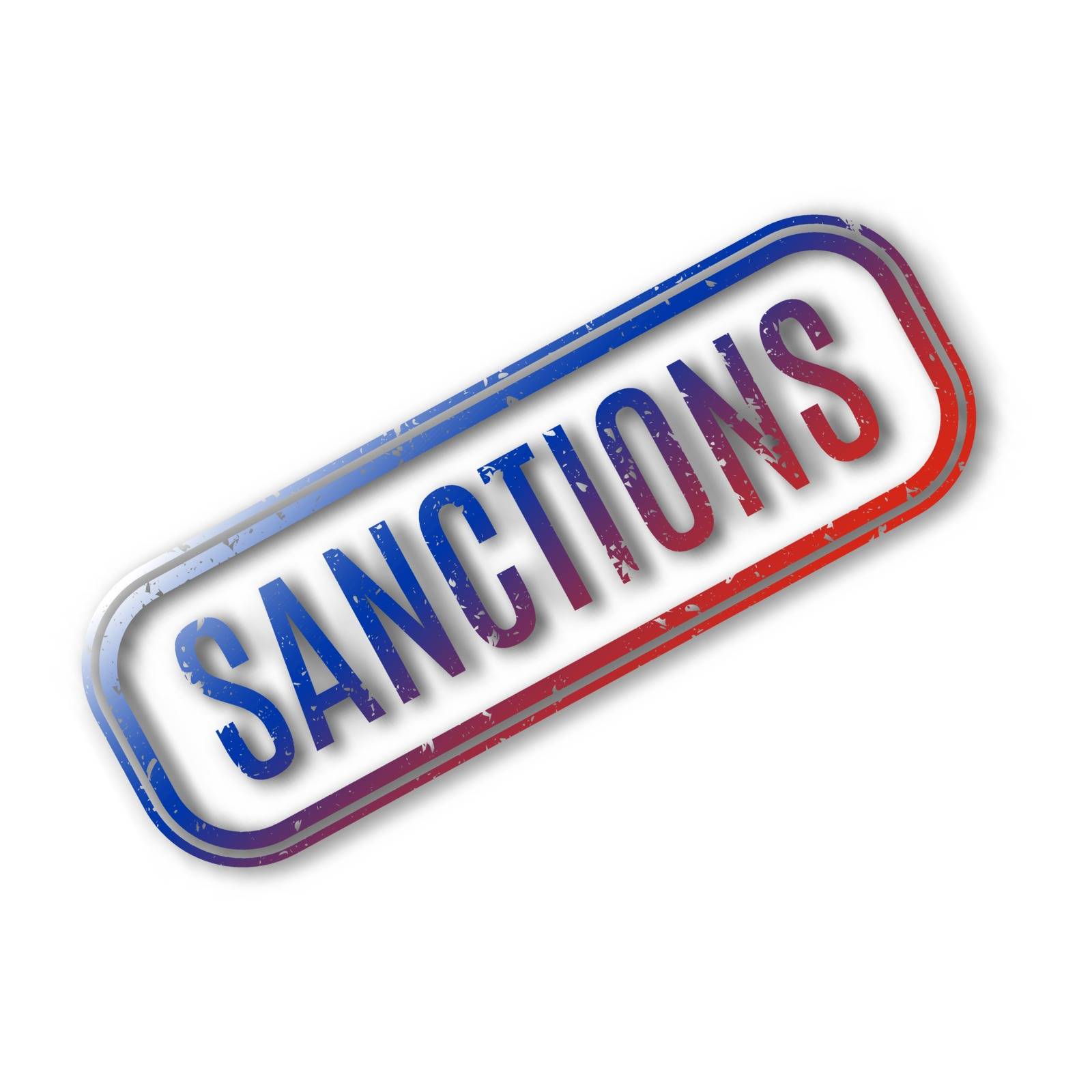 Rectangular rubber stamp with text sanction, vector illustration. by kup1984