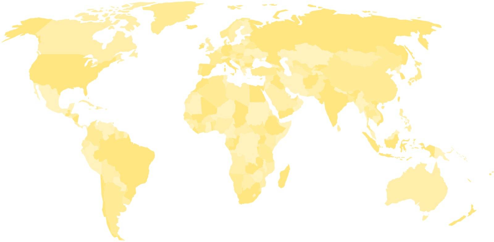Blank political map of world by pyty