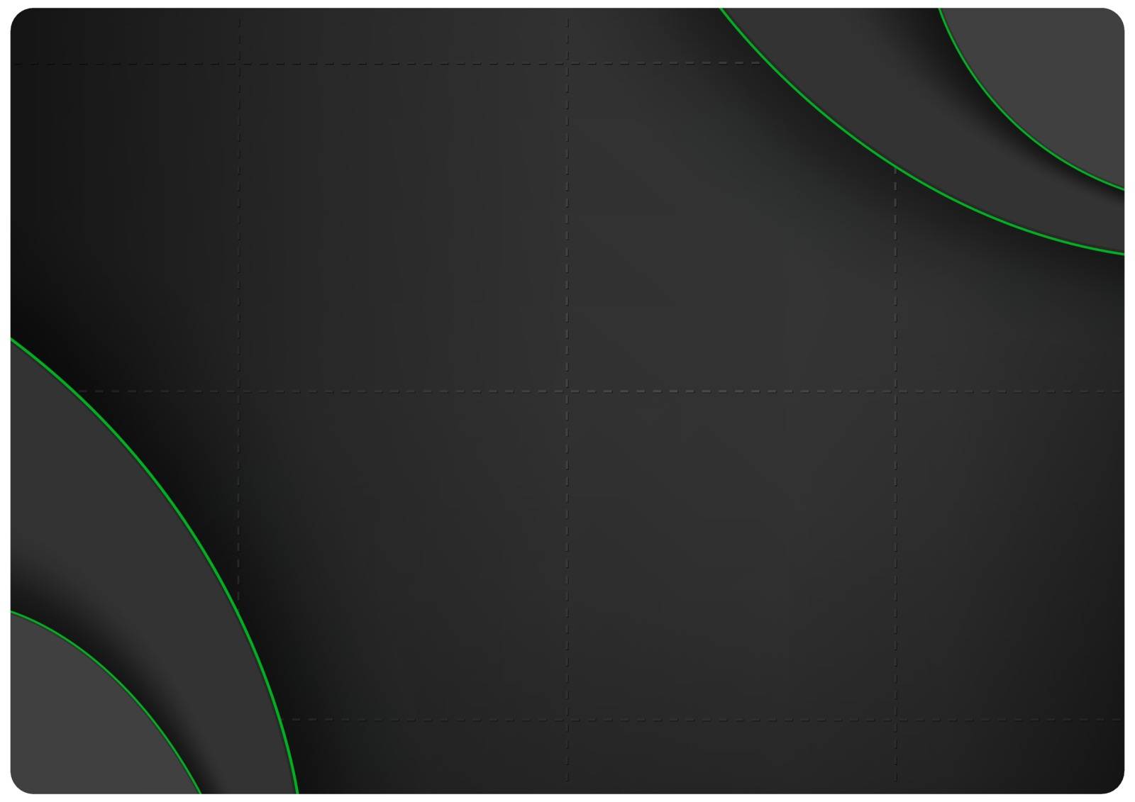 Dark Background with Layers and 3D Green Edges - Modern Abstract Illustration for Your Graphic Design, Visiting Card, Website and Leaflet, Vector