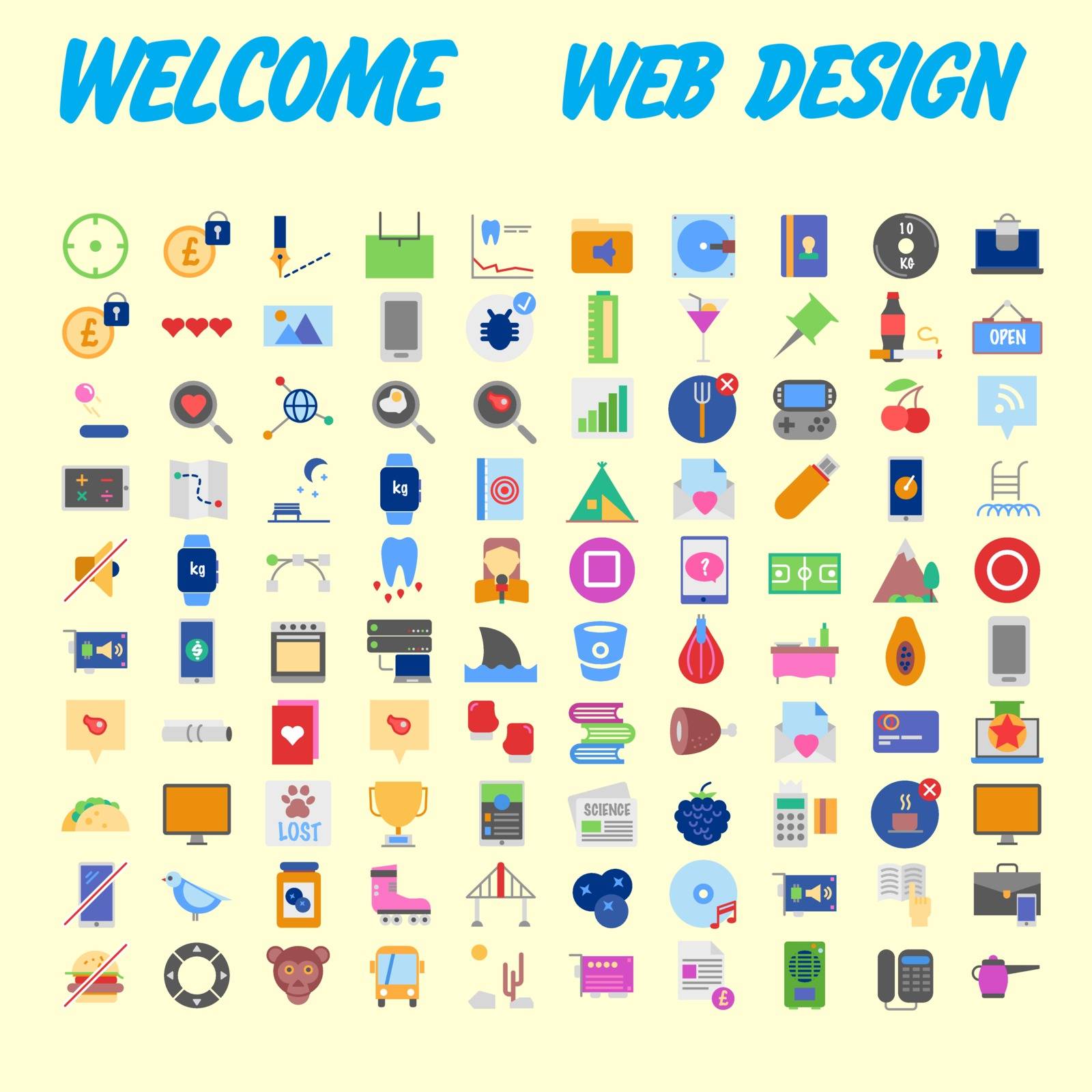 100 icon set. Trendy thin and simple icons for Web and Mobile. Light version. Vector by serhii_lohvyniuk